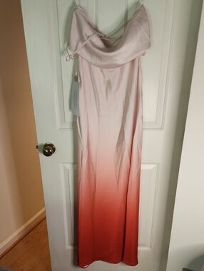 Club L London Blush Pink Strapless Maxi Dress